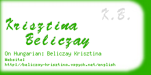 krisztina beliczay business card